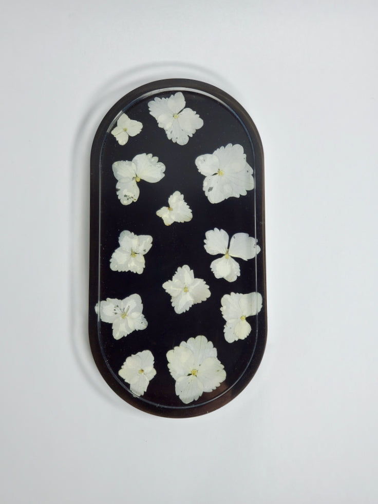 White Hydrangea Trinket Tray