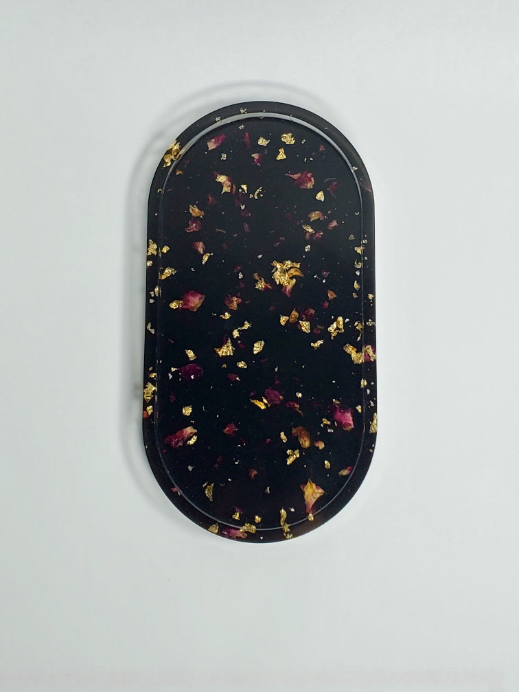 Gold & Rose Confetti Trinket Tray