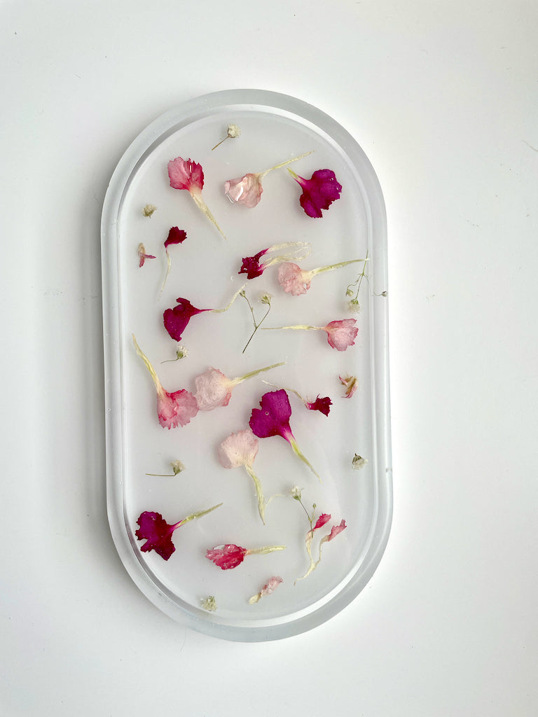Pink Carnation Trinket Tray