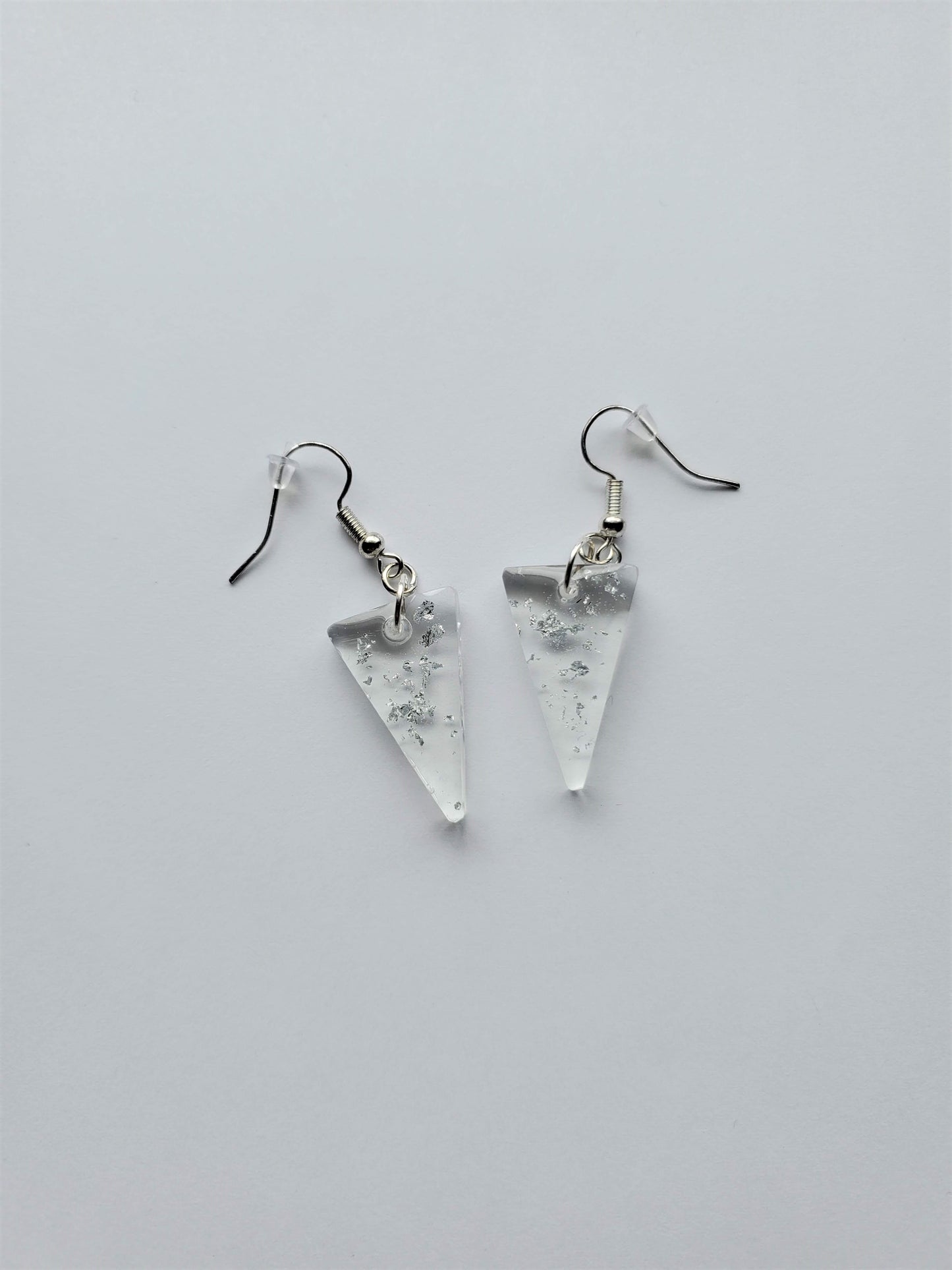 Metallic Flake Earrings - Triangle 1"